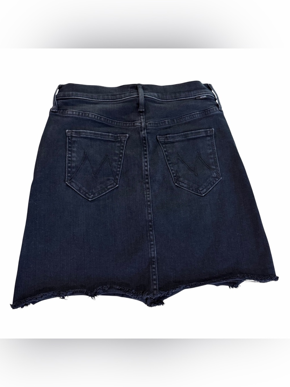 Mother The Coin Mini Fray Skirt Blackbird Size 25 Black